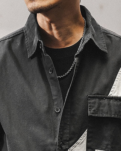 Graphical Slash Long Sleeve Shirt P1275