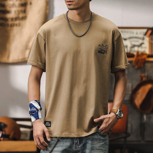 T-shirt Men's Short-sleeved P0895
