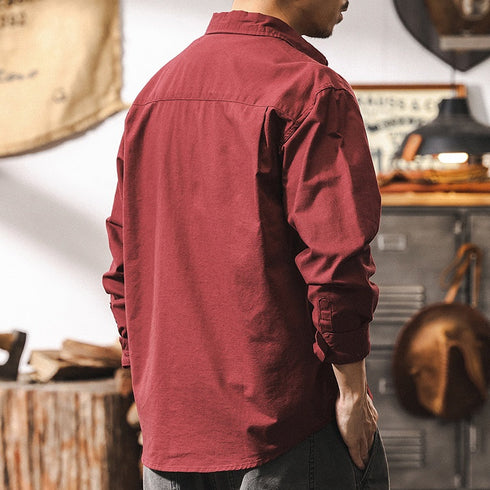 【OUTLET】クラシックシンプル長袖シャツ P1248