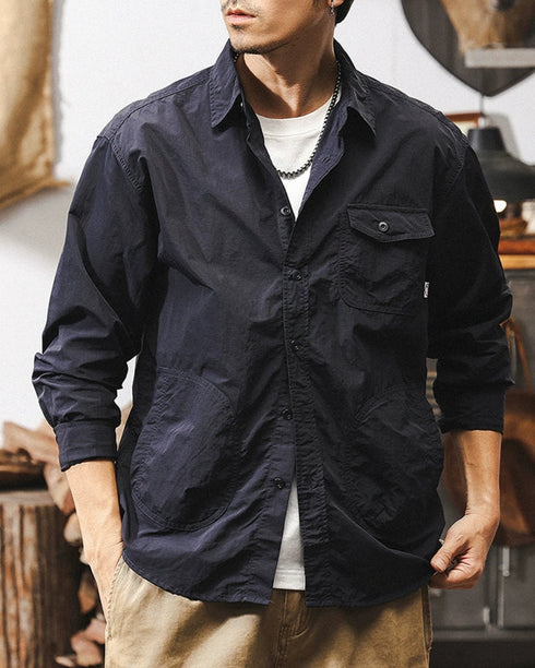 Tactical Pocket Long-Sleeve Casual Shirt P1313