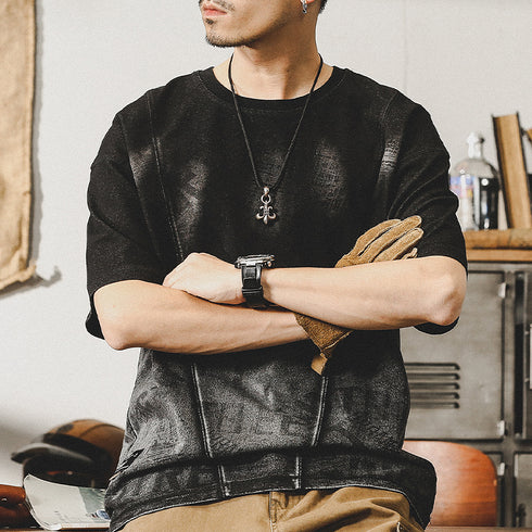 Short-sleeved Summer Tie-dye Gradient P0956