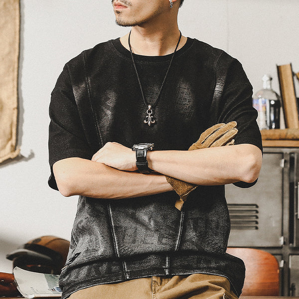 Short-sleeved Summer Tie-dye Gradient P0956