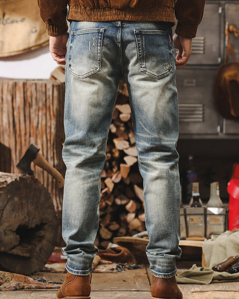 Vintage Slim Straight Jeans P1285