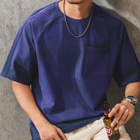 ピグメントウォッシュバックプリント半袖Tシャツ P2044