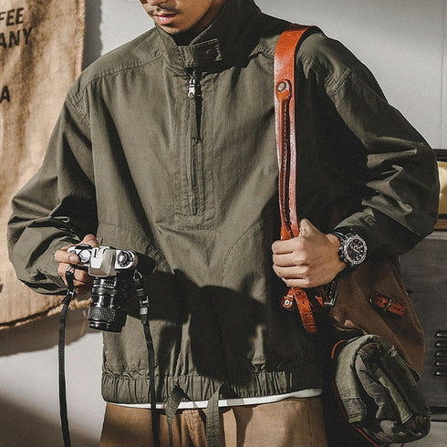 Half Zip Retro Jacket P0316