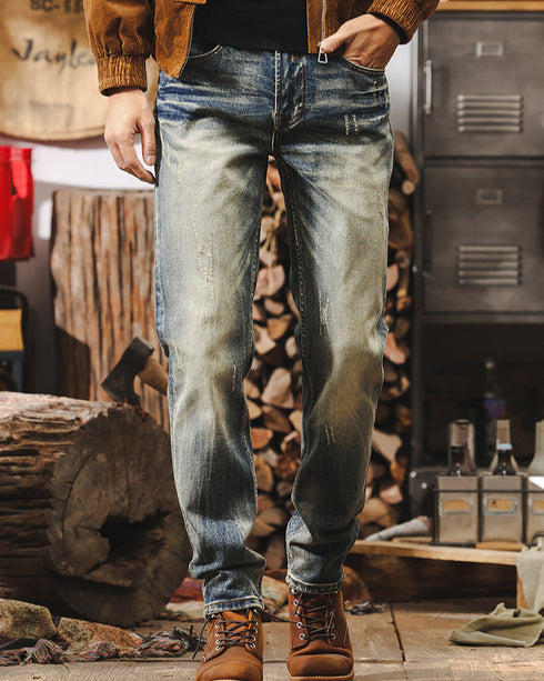 Vintage Slim Straight Jeans P1284