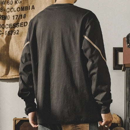 Round Neck Long-sleeved T-shirt P1036