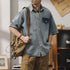 Summer Denim Shirt Short-sleeved P1017