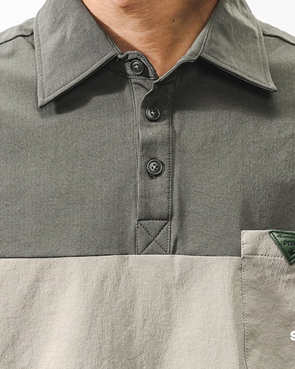 Utility Pocket Design Colorblock Polo Shirt P1314