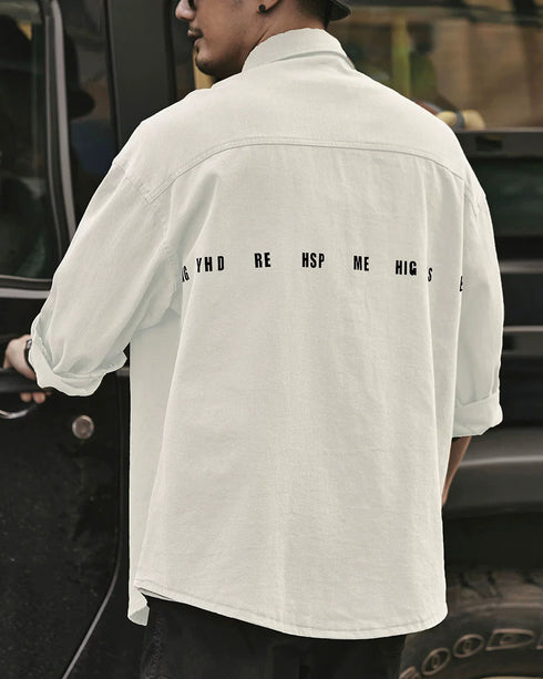 Retro Japanese Workwear Oversized Shirt P1333