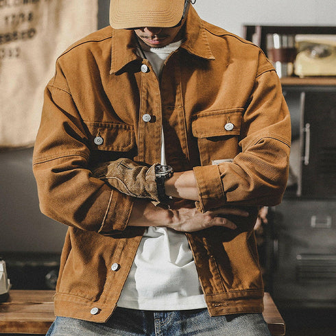 【OUTLET/即納】Casual Colored Denim Jacket P0314