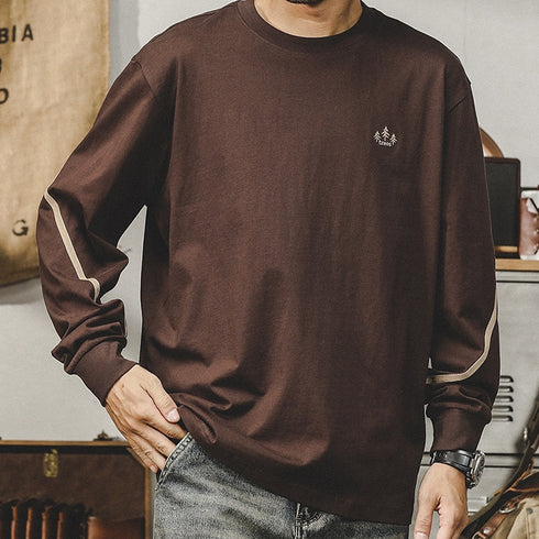 Round Neck Long-sleeved T-shirt P1036