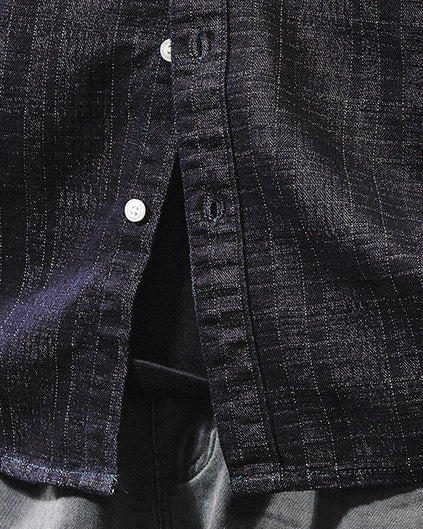 【OUTLET/即納】Stylish Textured Pattern Long Sleeve Shirt P1321