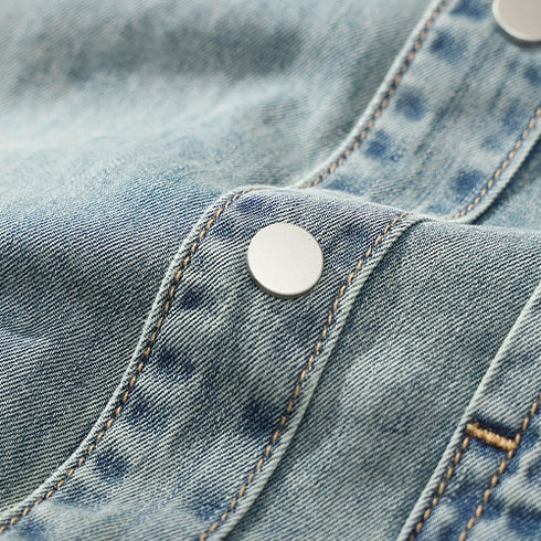 Washed Loose Denim Overshirt P1270