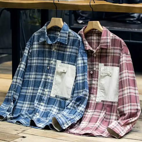 Long Sleeve Plaid Shirt P1048