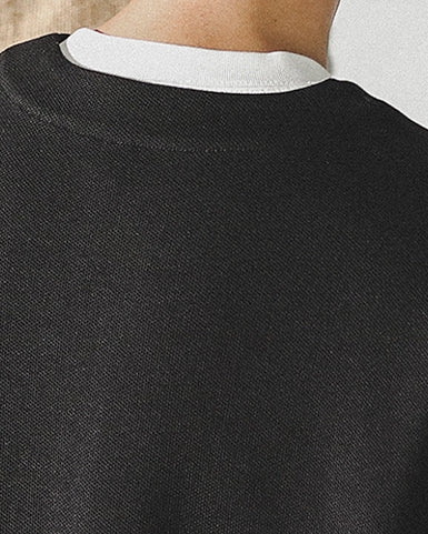 Work Taste Button Detail Long Sleeve Cutsew P1573
