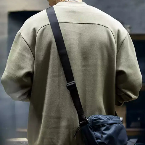 Henley Collar Sweatshirt P1051