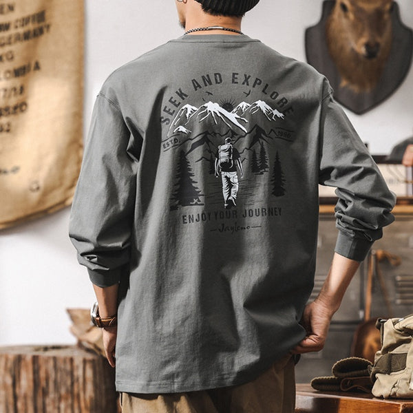 【OUTLET/即納】American Retro Long Sleeve T-Shirt P1231