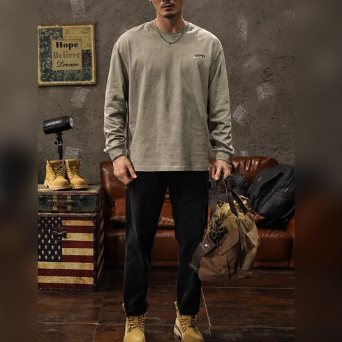 Printed Long-sleeved T-shirt P1042