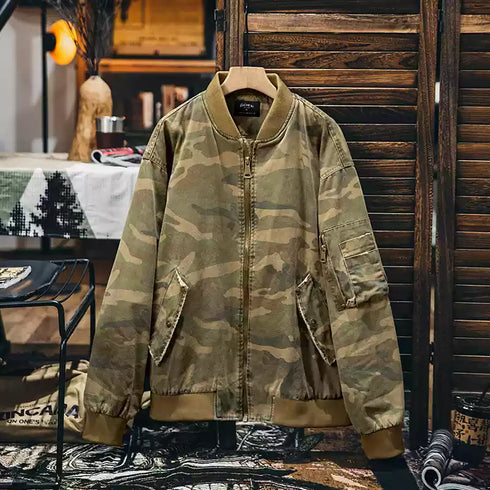 【OUTLET/即納】Camouflage Short Bomber Jacket P1179