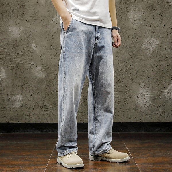 Wide-leg Jeans Straight Loose P1012