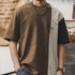 Contrast Color Short-sleeved T-shirt P0938