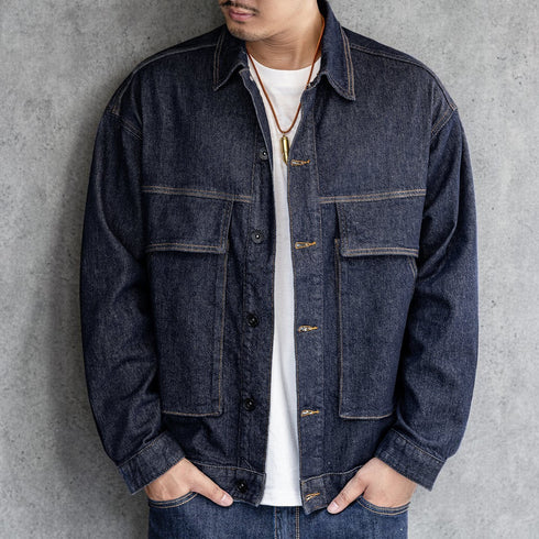 デザインポケットデニムジャケット P2050