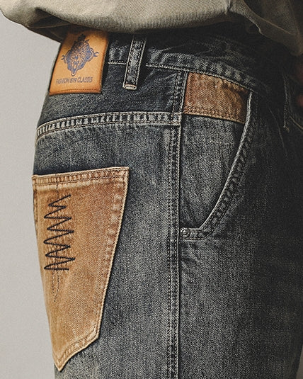 Contrast Pocket Denim Jeans P1540