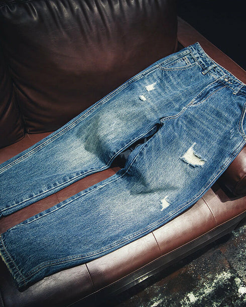 【BLUE LABEL】Ripped Straight Jeans P0019.