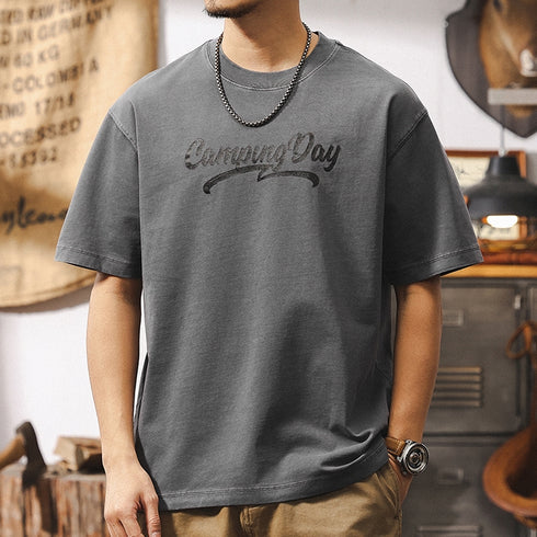 American Retro Printing Casual T-shirt P1291