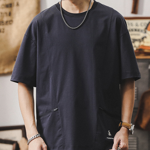 【OUTLET/即納】アシンメトリーポケット半袖Tシャツ P0920