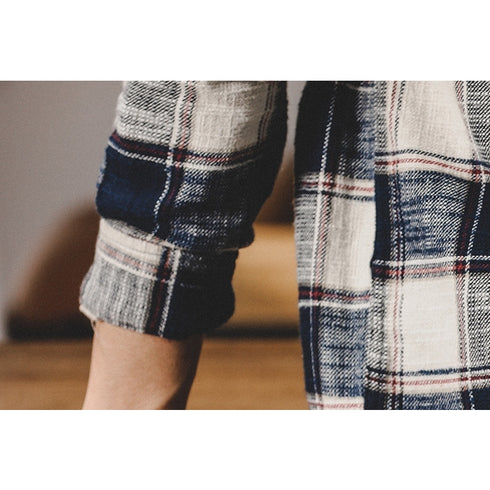 Plaid Long-sleeved Shirt P0085