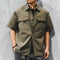 【OUTLET/即納】フラップデザインポケットワーク半袖シャツ P2078
