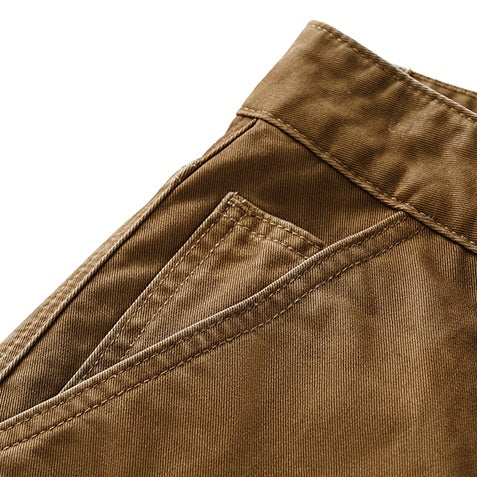 Retro Workwear Loose Straight Pants P1273