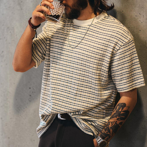 ボーダーストライプ半袖Tシャツ P2054