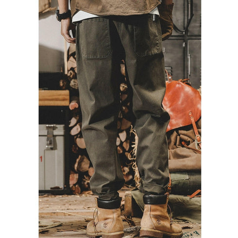 Dark Color Casual Long Pants P0306