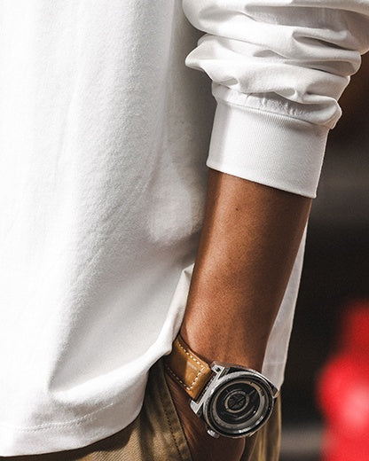 Retro Biker Print Heavyweight Tee P1299