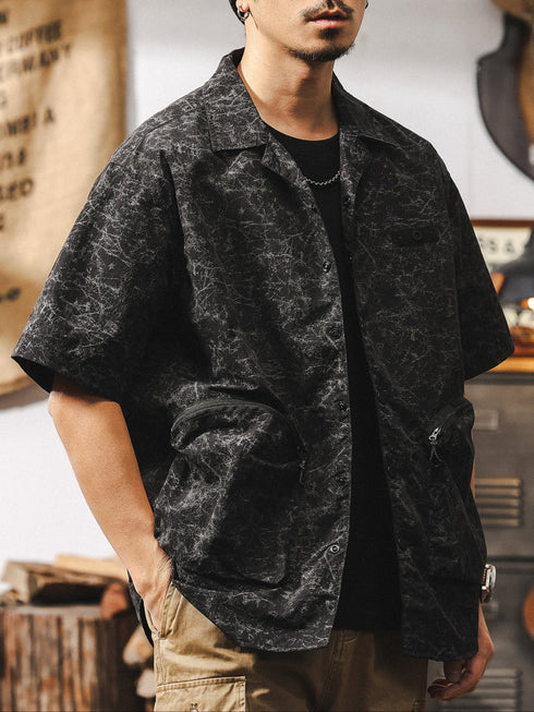 【OUTLET/即納】Three-dimensional Zipper Pockets Shirt P1293