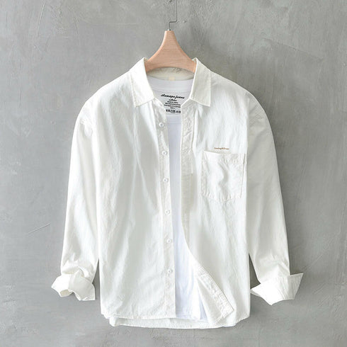 【OUTLET】ミニマルデザインベーシック長袖シャツ P0117