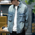 American Retro Long-sleeved Denim Shirt P0889