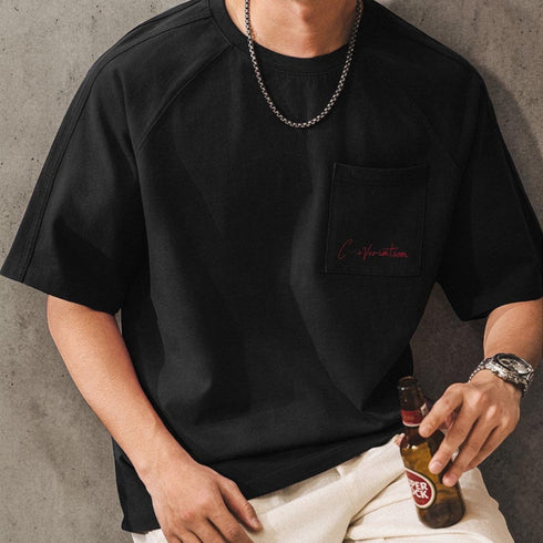 ピグメントウォッシュバックプリント半袖Tシャツ P2044
