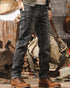 Retro Biker Straight Jeans P1282