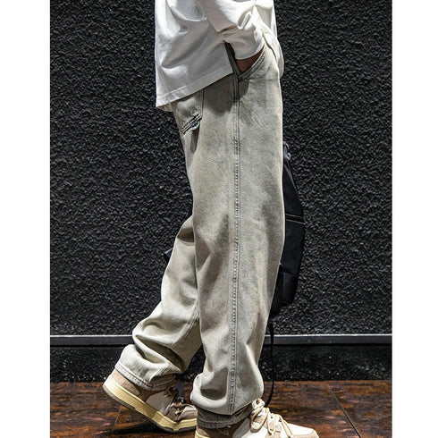 【OUTLET/即納】アースカラーリラックスデニムパンツ P0067