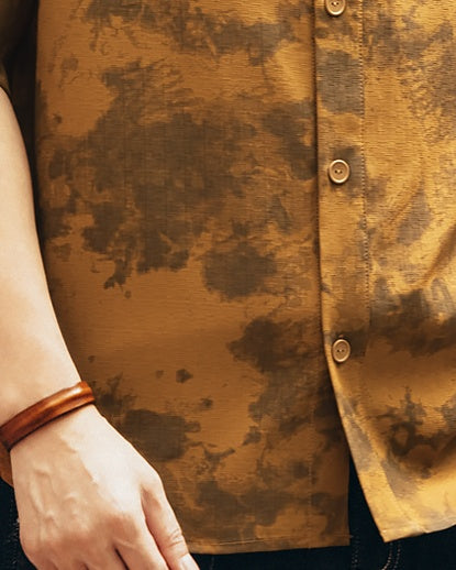 Vintage Marble Print Short Shirt P1339