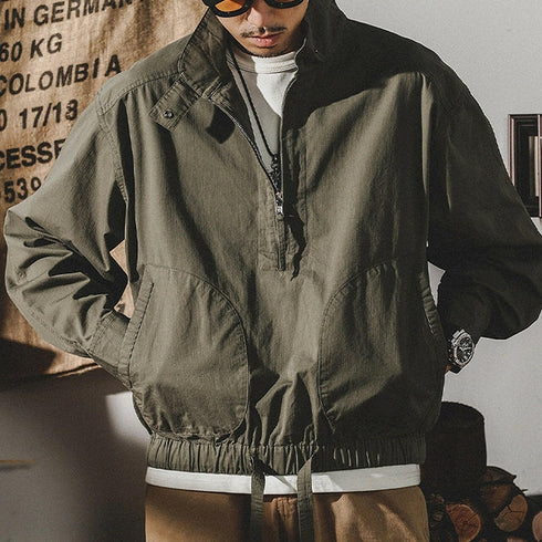 Half Zip Retro Jacket P0316