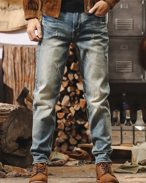 Vintage Slim Straight Jeans P1285