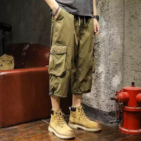 Casual Cropped Pants Trendy All-match P1030