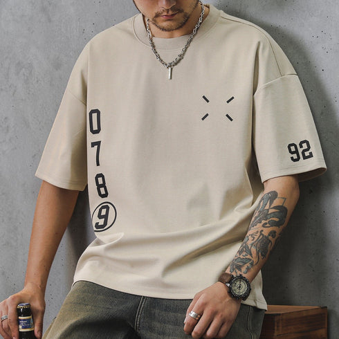 フロントナンバープリント半袖Tシャツ P2182