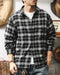 Faded Plaid Long Sleeve Cotton Shirt P1316