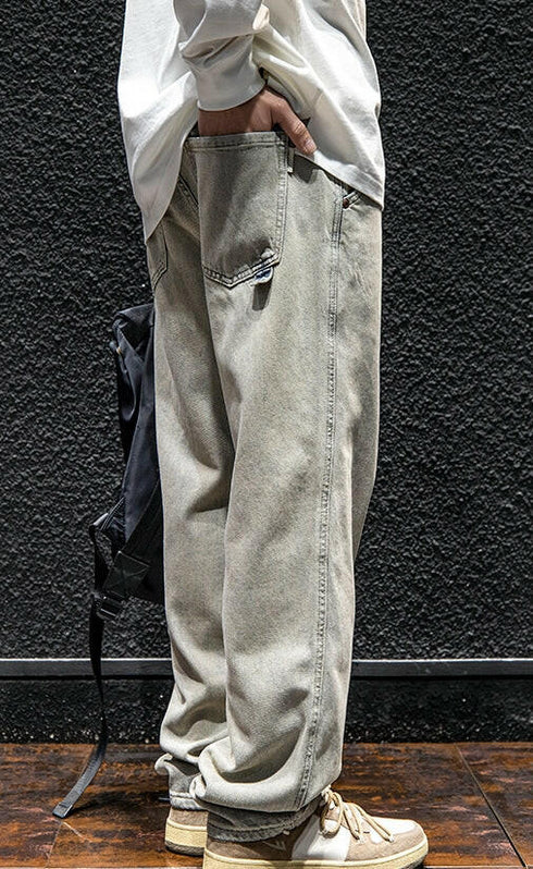 【OUTLET/即納】アースカラーリラックスデニムパンツ P0067